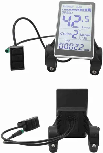 Vista 7 de Pantalla LCD de ciclo eléctrico, 24 V 36 V 48 V 60 V universal E Scooter M5 E Panel de control Panel de control de 5 pines Scooter eléctrico Panel