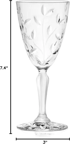 Vista 4 de Barski Copa de vino - Copa - Vino tinto - Vino blanco - Copa de agua - Vasos de tallo - Juego de 6 copas - Cristal similar a cristal - 7.7 oz.