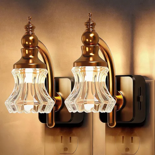 Vista 26 de L LOHAS LED Luz Nocturna, Luces Nocturnas Enchufables a la Pared con Cambio de 10 Colores RGB, Luz Nocturna Enchufable a la Pared, Sensor