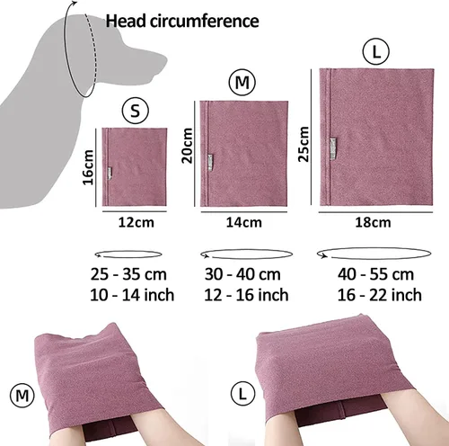 Vista 2 de Cubierta de orejas de perro para baño, secado y aseo, capucha para mascotas para aliviar la ansiedad y calmar, protector de oídos de perro