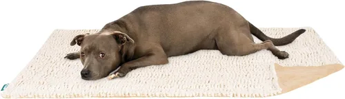 Vista 18 de Furhaven - Manta impermeable para perros y gatos, lavable, de felpa y terciopelo para calmar a tu perro, S, gris niebla