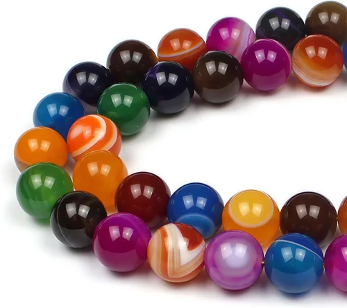 Vista 33 de MJDCB Cuentas de Turquesa Africana Natural Redondas Piedras Sueltas para Hacer Joyas Pulsera Collar Accesorio DIY 15" (4mm)