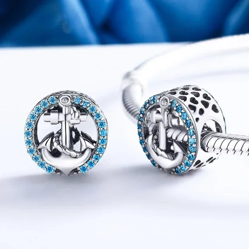 Vista 3 de WOSTU Dijes exquisitos de plata de ley 925 dije de cuentas de corazón de amor rosa para pulseras cuentas de la llave del corazón para mujeres