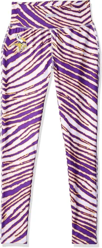 Vista 24 de Zubaz - Leggings con estampado de cebra para mujer con licencia oficial de la NFL, color del