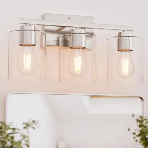 Vista 10 de Honesorn Lámparas de tocador de baño de 3 luces, 18 pulgadas, 60 W, negro