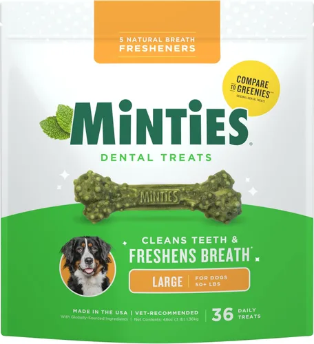 Vista 12 de Minties VetIQ - Golosinas dentales para perros, masticables dentales para perros pequeños/pequeños (menos de 40 libras), 40