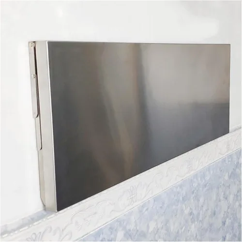 Vista 4 de Mesa plegable de acero inoxidable 304, mesa de trabajo flotante para cuarto de servicio, hogar, bar, cocina, comedor, fácil de instalar y limpiar