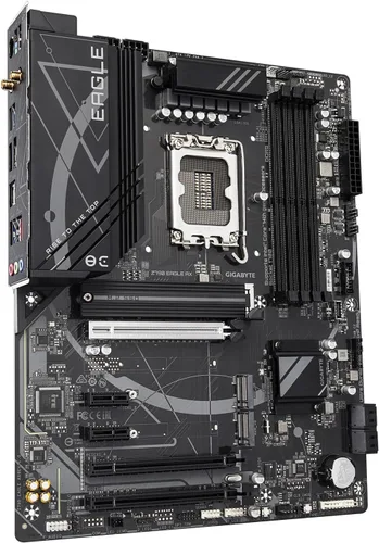 Vista 3 de GIGABYTE Z790 Eagle AX LGA 1700 Intel Z790 ATX Placa Base con DDR5, M.2, PCIe 5.0, USB 3.2 Gen2X2 Tipo C, Intel Wi-Fi 6E, LAN 2.5GbE, Q-Flash Plus