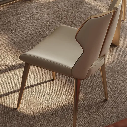 Vista 4 de Sillas de comedor Silla de comedor de piel sintética para sala de estar, tapizada, moderna, sin brazos, acento para cocina, cocina moderna