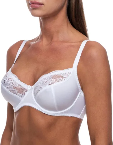 Vista 5 de frugue Sujetador sin forro de encaje transparente para mujer, talla grande