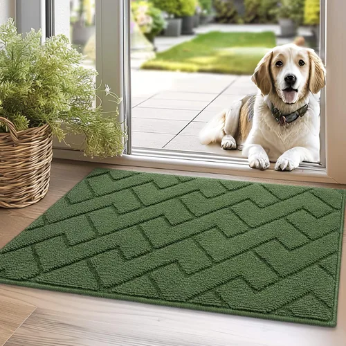 Vista 17 de hicorfe Tapete para puerta delantera para entrada exterior, 20 x 31.5 pulgadas, absorbente, resistente a la suciedad, tapetes de bienvenida