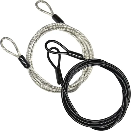 Cable de seguridad para viajes al aire libre, 3.3 pies y 0.118 in, bloqueo de cable de seguridad trenzado recubierto de acero trenzado, cable de