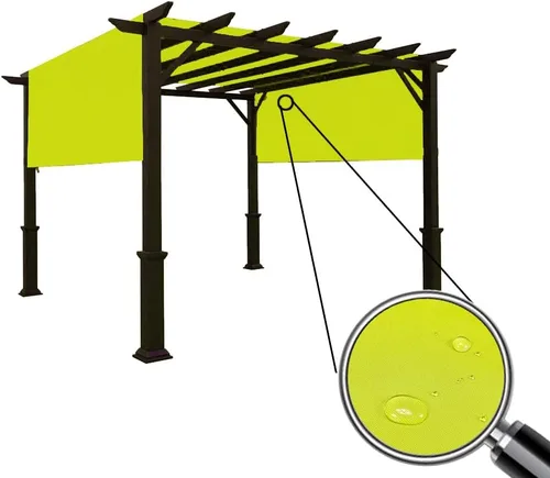 Vista 2 de Alion Home - Cubiertas impermeables para pérgola (14' x 6.5', toldo de repuesto universal para pérgola (14' x 6.5', verde pera)