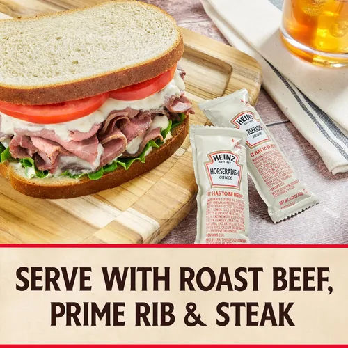 Vista 6 de Heinz Paquete individual de salsa de rábano picante (paquetes de 0.4 onzas, paquete de 200)