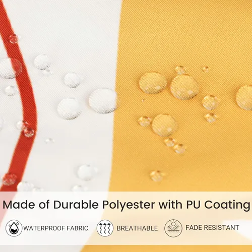 Vista 3 de Merrycolor Paquete de 2 fundas de almohada para exteriores de 18 x 18 pulgadas, impermeables, con hojas geométricas, cuadradas, decorativas