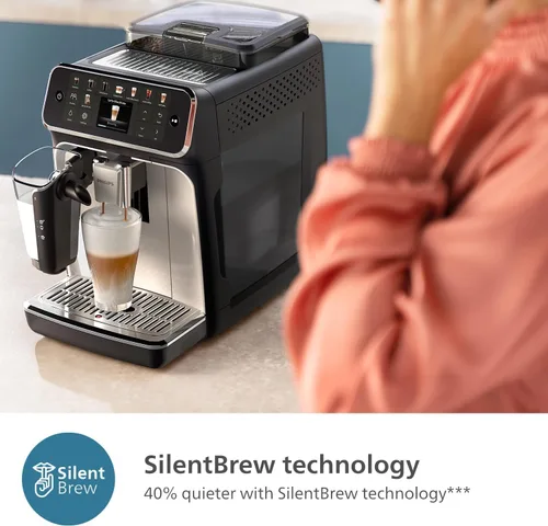 Vista 5 de PHILIPS Máquina de café espresso totalmente automática serie 5500, sistema de leche LatteGo, 20 variedades de café, pantalla táctil intuitiva