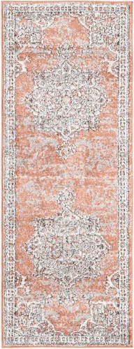 Vista 3 de Unique Loom Colección Nyla - Alfombra de área - Smile (Runner 2 pies 0 pulgadas x 6 pies 0 pulgadas, rosa salmón/negro)