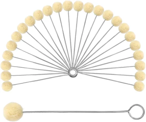 Vista 9 de BUTUZE Daubers - Cepillo de lana Daubers de lana con mango de metal, para tintes de cuero para proyectos de manualidades (10 unidades)