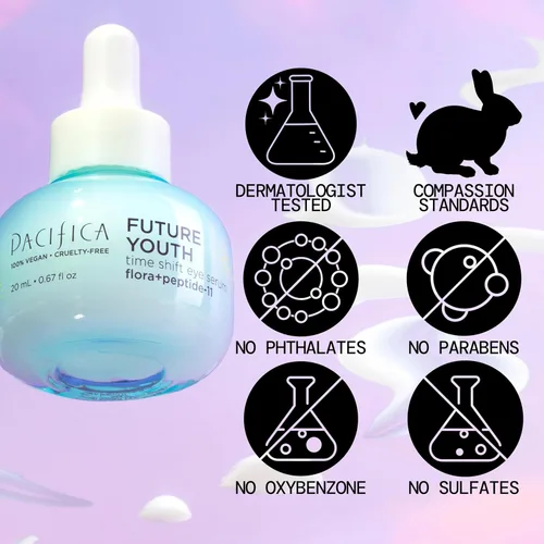 Vista 8 de Pacifica Future Youth Time Shift Suero para Ojos – Suero de ojos peptídico para líneas finas y ojeras, tratamiento para levantar y reafirmar debajo