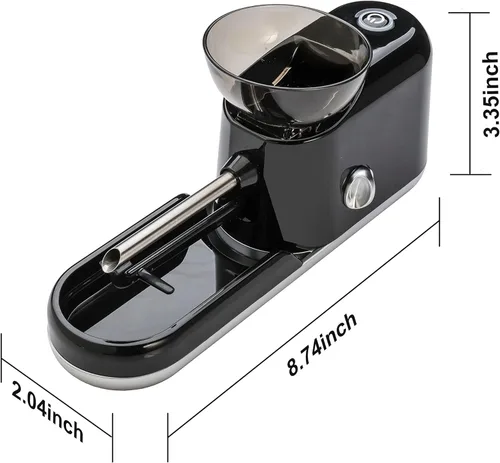 Vista 2 de Máquina automática de enrollado de conos eléctricos Free Boy, mini portátil, para conos preenrollados, con 1 varilla agitadora, 1 cepillo