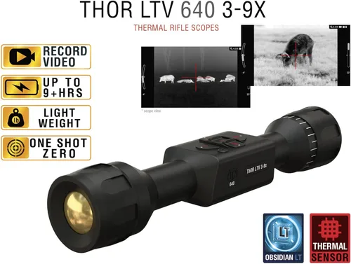 Vista 19 de Mira térmica ultraligera ATN Thor LTV. Los Thor LTV son miras térmicas premium para caza que utilizan visión térmica avanzada. Miras térmicas