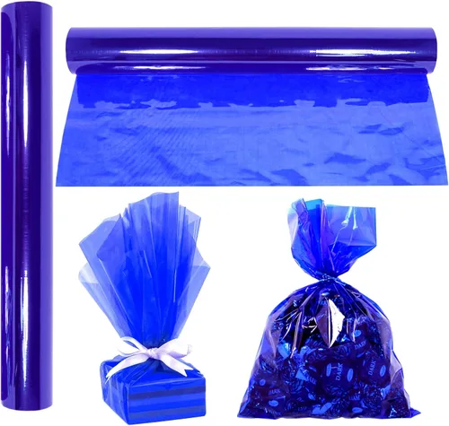 Vista 6 de AnapoliZ Rollo de Envoltorio de Celofán Negro 100 Pies de Largo X 16 Pulgadas de Ancho 2.3 Mil de Grosor Transparente Negro Dulces