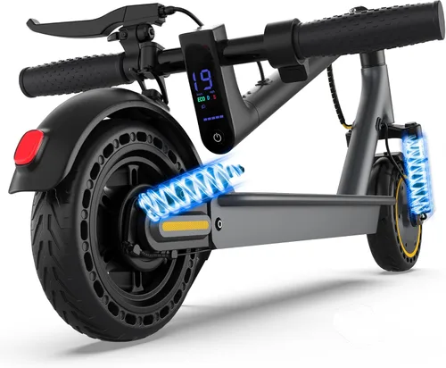Vista 9 de NAVIC Electric Scooter with Dual Suspension, 8.5”/10" Tires, 350W/500W Motor, 19/22 Mph, Max 22/25/27/49Miles Range, Foldable E Scooter for Adults