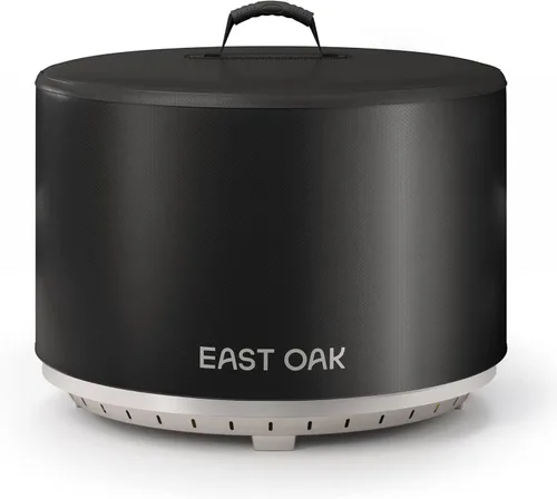 Vista 10 de EAST OAK Cubierta para hoguera de 17 pulgadas para fogata al aire libre sin humo, tela resistente 500D, impermeable, a prueba de polvo y resistente