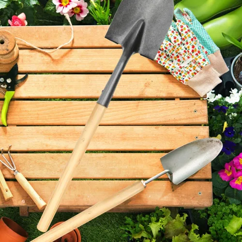 Vista 9 de Healeved Mango de guadaña de madera de repuesto de 15.35 pulgadas antideslizante ergonómico mango de herramienta de jardín para palas, hoces 4 pzas