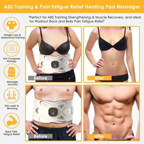 Vista 5 de FDA Cleard - Cinturón estimulador abdominal con almohadilla térmica