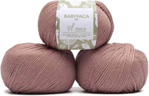 Vista 15 de Juego de 6 madejas de 100% lana de alpaca bebé (10.58 oz) de peso DK, fabricadas en Perú, celestial suave y perfecto para tejer y hacer ganchillo