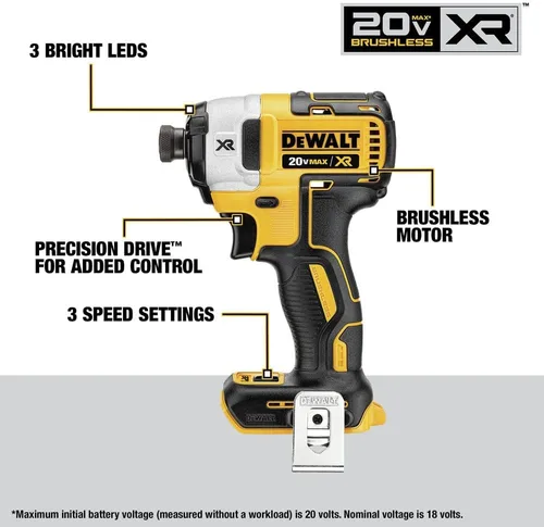 Vista 4 de DEWALT Kit combinado de herramientas eléctricas 20V MAX XR, taladro de martillo, destornillador de impacto, sierra recíproca y luz de trabajo, 4