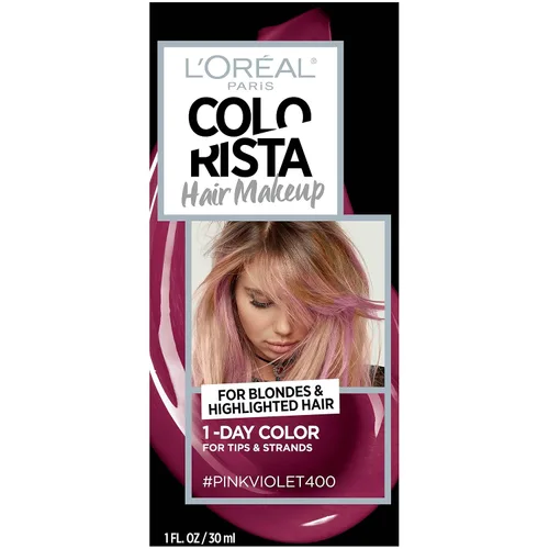 Vista 14 de L'Oreal Paris - Maquillaje temporal para el cabello de 1 día para morenas, azul 60, 1 onza líquida