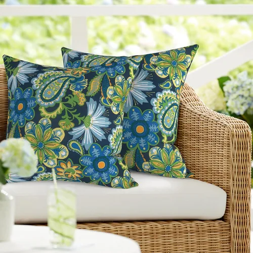 Vista 69 de DYTXIII Paquete de 2 almohadas lumbares impermeables para exteriores con rellenos, 12 x 20 pulgadas, almohada decorativa rectangular para patio