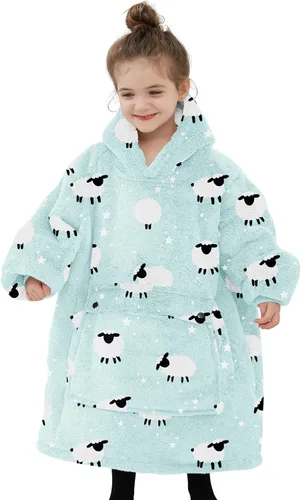 Vista 11 de Manta con Capucha Usable NOUKOW Manta Sherpa de Gran Tamaño Sudadera de Franela con Bolsillo Grande