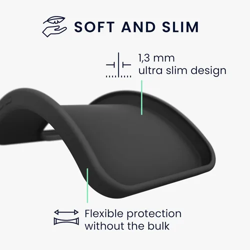 Vista 2 de kwmobile Funda compatible con Xiaomi Redmi Note 11 Pro+ 5G/Note 11 Pro Plus 5G - Funda protectora de silicona TPU suave y delgada - Negro mate