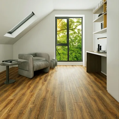 Vista 4 de LaCheery Baldosas de Piso de 36"x6" Marrones de Pegar y Despegar con Aspecto de Madera, Baldosas de Láminas de Vinilo Impermeables para Pisos