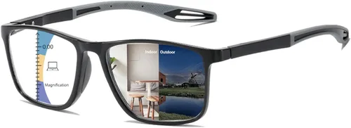 Multifocal Progressive Transition Photochromic Reading Glasses Blue Light Blocking Multifocus Readers Spring Hinge