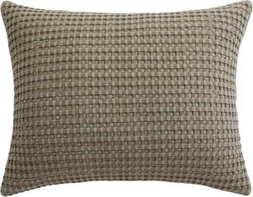 Vista 6 de Levtex Home - Mills Waffle Taupe - Almohada decorativa (12 x 24 pulgadas) - Waffle - Taupe