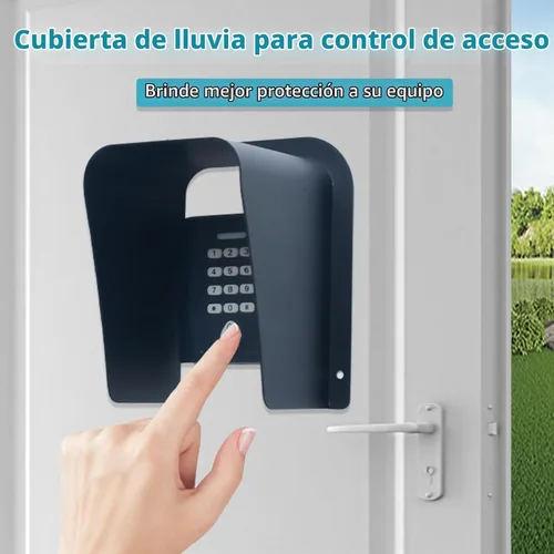 Vista 7 de Cubierta de lluvia para timbre de puerta, cubierta de control de acceso de metal, protector de cámara de video, timbre de acero laminado en frío