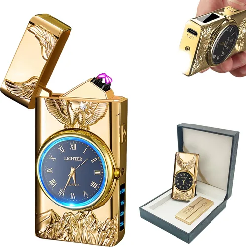 Vista 9 de BABOBIU Encendedor Eléctrico de Plasma Encendedor de Plasma Recargable Resistente al Viento Sin Llama Arco Encendedores Delfín con Carga Rápida USB