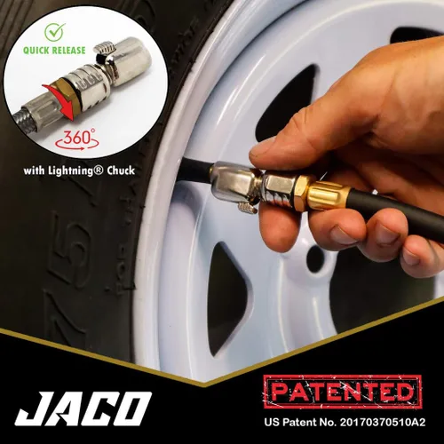 Vista 6 de Inflador digital de neumáticos JACO FlowPro 2.0 con medidor de presión - 200 PSI
