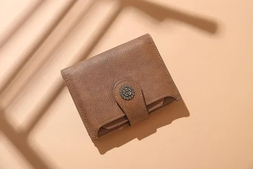 Vista 9 de CLUCI Billeteras pequeñas para mujer, con bloqueo RFID, de cuero, triple, compactas, con ventana de identificación, monedero con cremallera