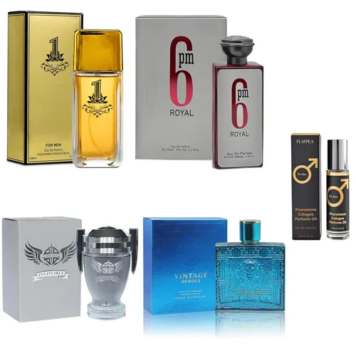 Vista 21 de Set de Regalo de Colonia para Hombre - Paquete Variado de 4 Fragancias de Larga Duración con Colonia de Feromonas de 10ml
