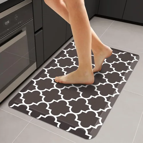 Vista 29 de WISELIFE Tapete de cocina acolchado antifatiga, 17.3 x 28 pulgadas, antideslizante, resistente, de PVC, ergonómico, impermeable, cómodo