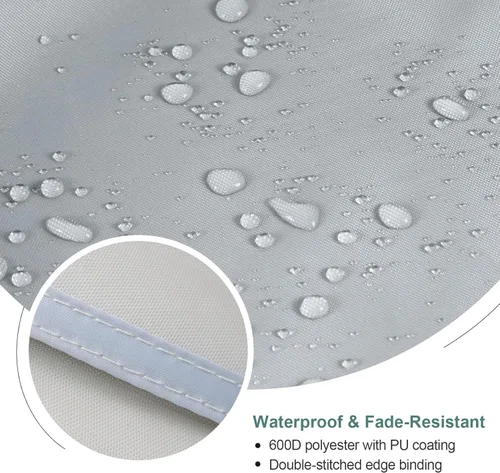 Vista 3 de Cubierta impermeable para sombrilla de patio, cubierta de sombrilla para exteriores para paraguas de 7.5 a 11.5 pies con marco de plátano voladizo