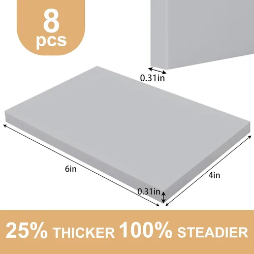 Vista 3 de SGHUO Linoleum Blocks for printmaking, 8pcs 4"x6" Gray Rubber Carving Blocks Stamp Making Kit