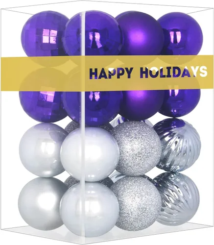 Vista 106 de Bolas pequeñas de Navidad doradas de 1.6 pulgadas, adornos de decoración para árbol de Navidad, bolas colgantes inastillables para decoraciones