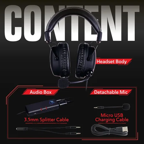 Vista 7 de Serafim A1 Gaming Headset with Exclusive Equalizer Detachable Mic Bass Boost 3D Surround Sound for PC Xbox One Series XS PS5 PS4 Nintendo Switch Mac