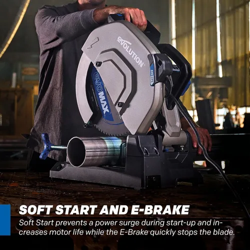 Vista 5 de Sierra de corte de metal de alta resistencia Evolution S15CPS de 15" Más de 3,500 cortes con la hoja EVOMAX14ST Hoja compatible de 15" Sierra